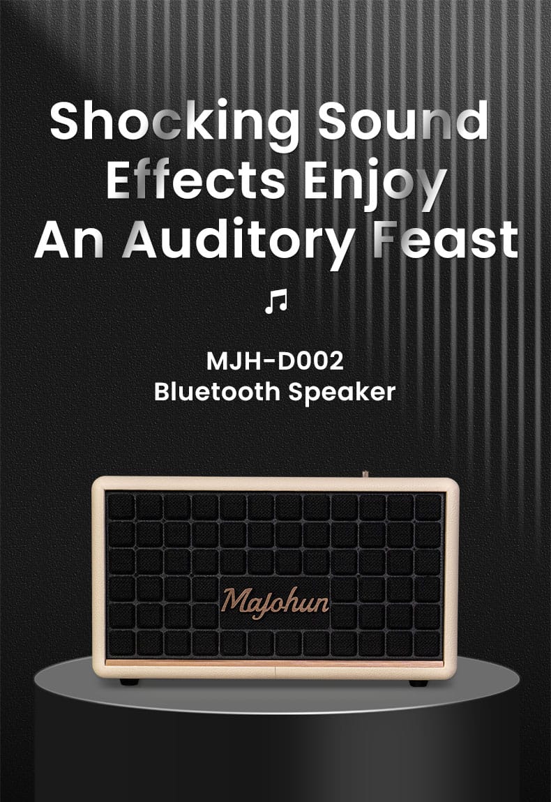 Majohun MJH-D001 Retro Bluetooth Speaker with Warm Balanced Sound